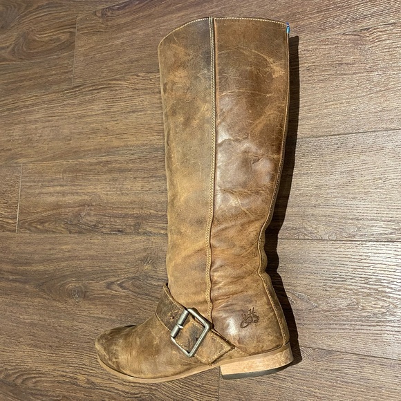 Fluevog Radio brown leather knee boots women size 9 - Picture 6 of 16